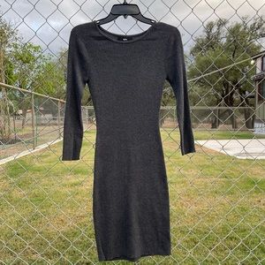 Mossimo Dark Grey Bodycon Sweater Mini Dress Size XS